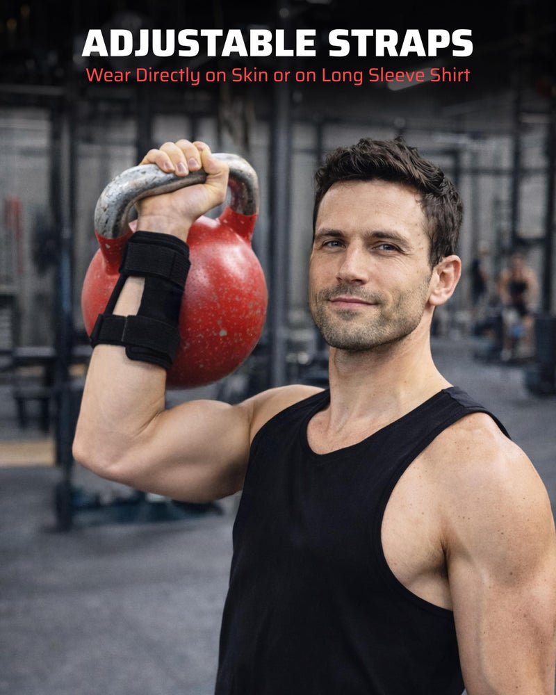 THEFITGUY حراس المعصم والساعد من THEFITGUY | نيونبرين بسمك 7 مم لامتصاص الصدمات | أحزمة قابلة للتعديل لتناسب آمن | حماية خفيفة الوزن ومتينة لتدريب الكيتلبل (زوج)  - Image 4
